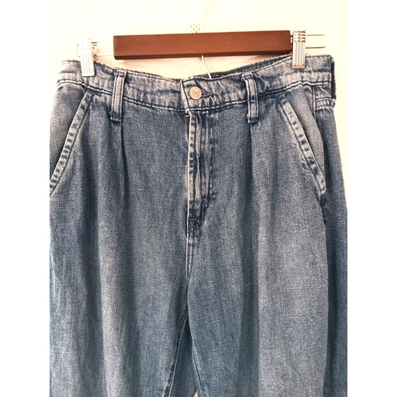 Gap High Rise Wide Leg Trouser Jeans Medium Wash 100% Cotton Size 6 / 28R - Picture 2 of 9